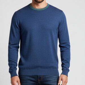 Brooks Brothers Men's Crew Neck Sweater Blue XL